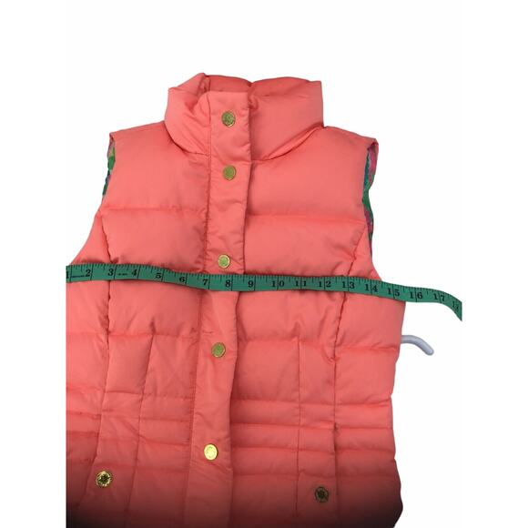 Lilly Pulitzer Isabelle Puffer Vest Size XXS Pink/Orange Women’s Girl’s - Picture 7 of 16
